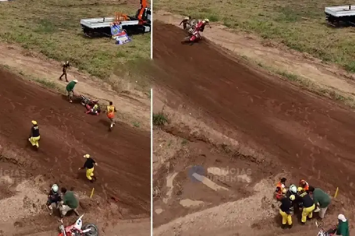 Acidente em motocross deixa homem ferido em RO