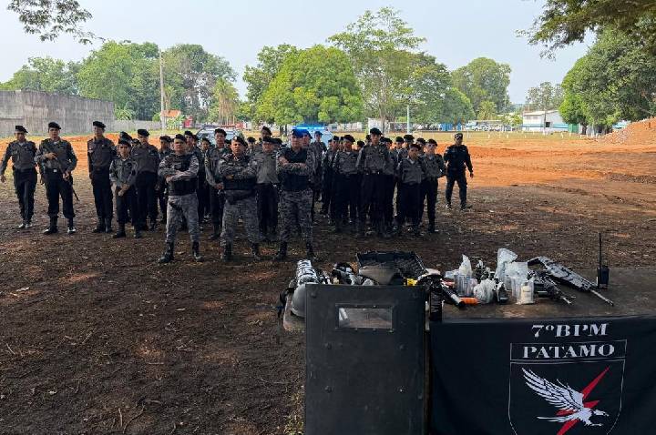 ARIQUEMES – PATAMO DO 7º BPM REALIZA VISITA EXPOSITIVA A ALUNOS DO PROJETO POLÍCIA MILITAR MIRIM