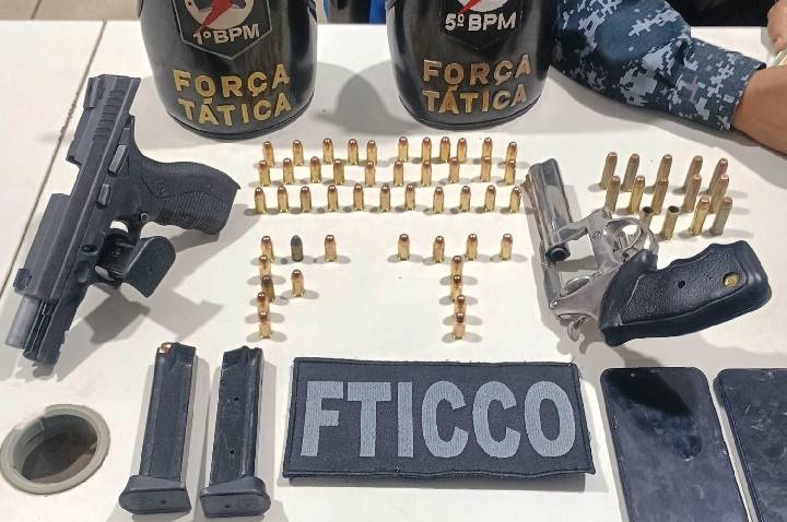 Foragidos do presídio na capital são localizados e com eles armas são apreendidas