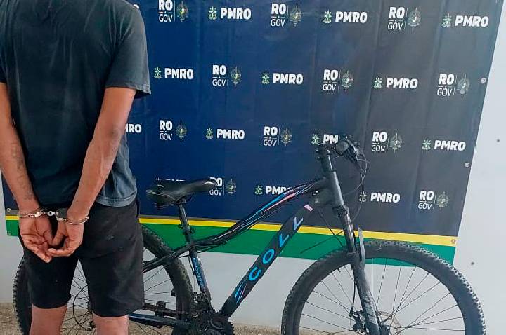 JI-PARANÁ – BICICLETA FURTADA É RECUPERADA E SUSPEITO É PRESO PELA PM NO BAIRRO NOVA BRASÍLIA