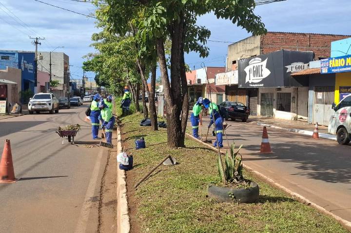 Mutirão de limpeza e roçagem atende mais quatro avenidas da capital