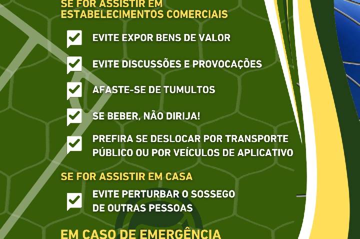 Polícia Militar dá dicas para torcer pelo Brasil com segurança
