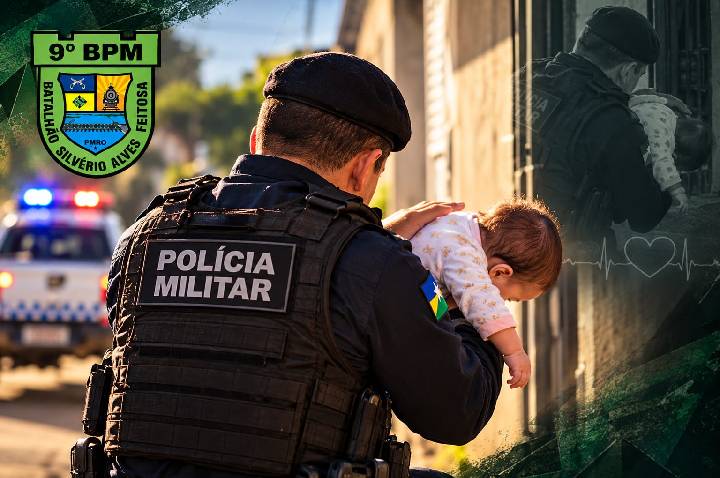 Policial militar do 9º BPM atua em emergência e ajuda a salvar bebê de seis meses em Porto Velho