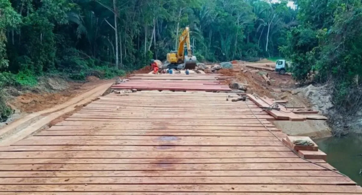 Governo de Rondônia restaura ponte sobre o Rio Pardo entre Cacaulândia e Monte Negro