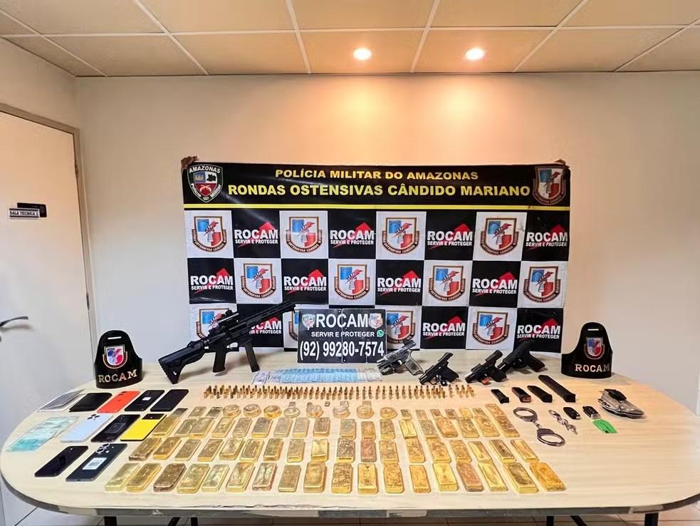 Policiais e mais quatro são presos no Amazonas com mais de 70 kg de ouro