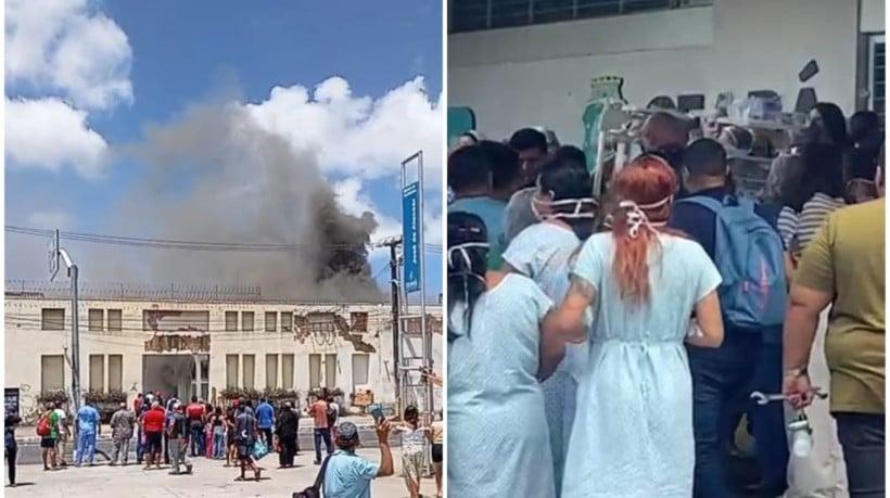 Incêndio no Hospital César Cals provoca evacuação parcial sem feridos