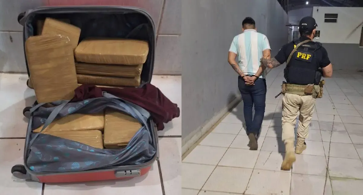 Passageiro de táxi é preso com 14 kg de skunk na BR-364