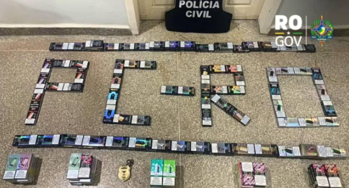Polícia Civil prende dois por venda de “vapes” a adolescentes em Alvorada d’Oeste