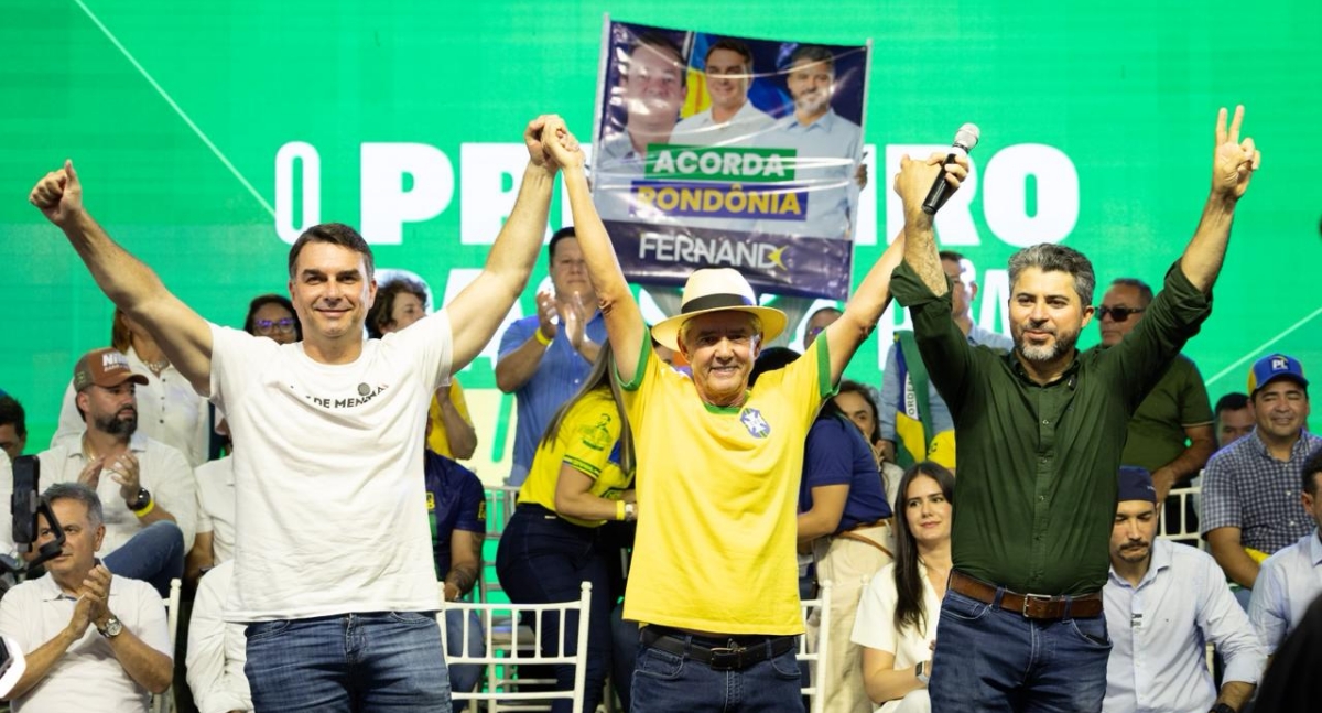 Ao lado de Flávio Bolsonaro, Bagattoli fala em resgate de Rondônia e do Brasil em 2026