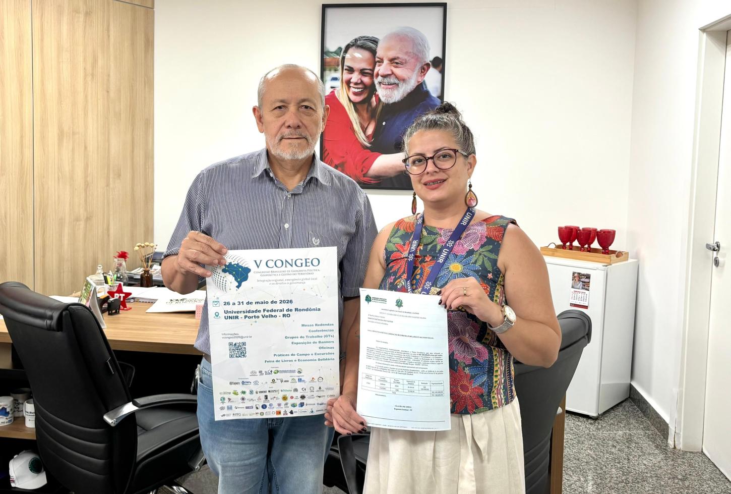 Cláudia de Jesus garante apoio ao Congresso Brasileiro de Geografia Política na Unir