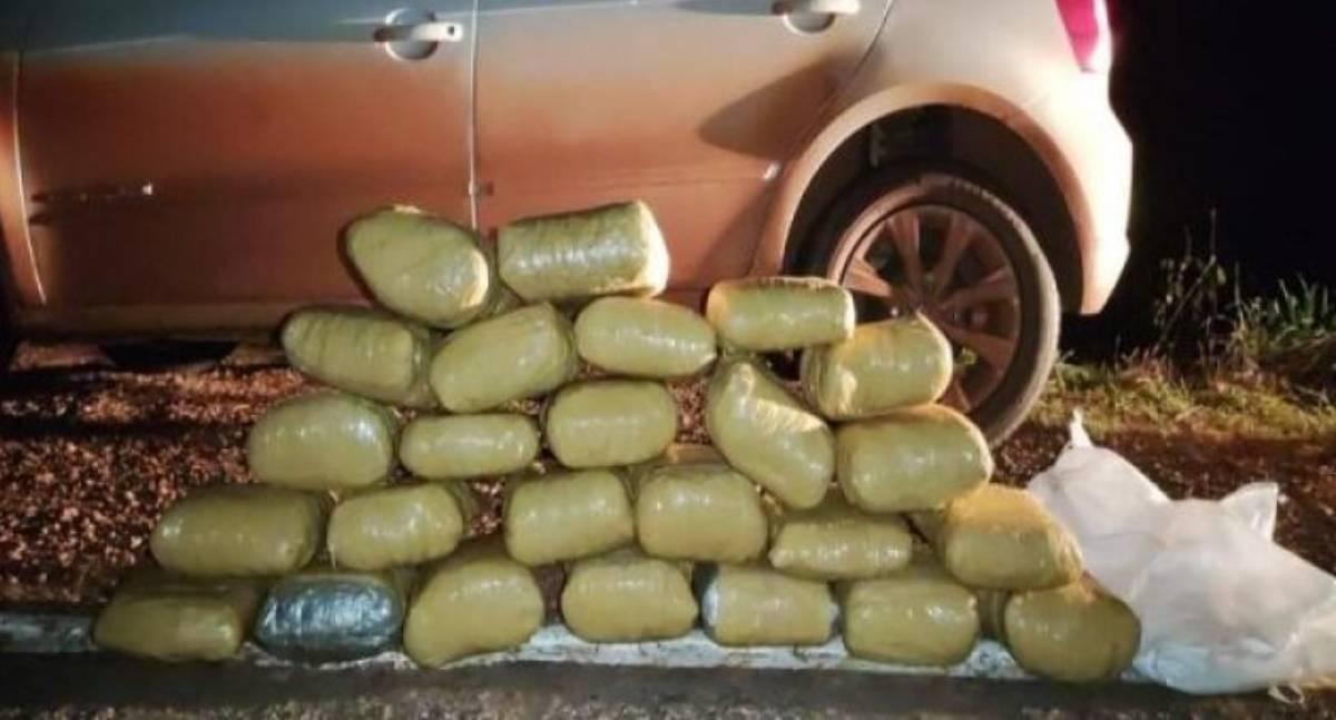 Polícia Militar apreende quase 25 kg de maconha em Primavera de Rondônia