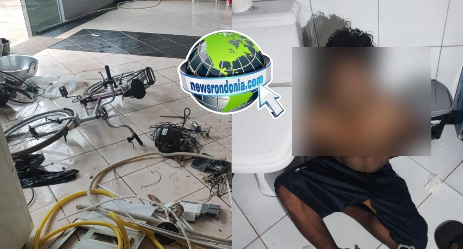 Suspeito é preso após furtar fios e instrumentos de igreja em Porto Velho